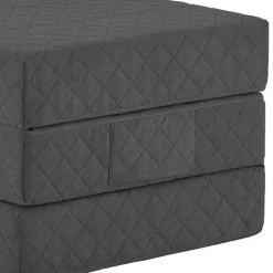 Hocker Faltmatratze in Anthrazit Webstoff - Indyron