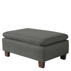 Hocker in Anthrazit und Nussbaum Braun - Classimo