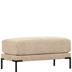 Hocker in Beigegrau mit Schwarz - Paola