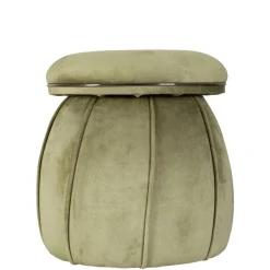 Hocker in Oliv Grün mit Dunkelgrau - Enlino