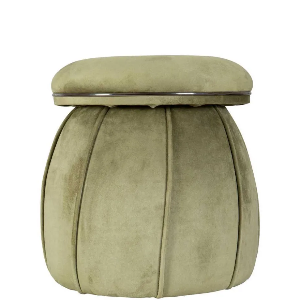 Hocker in Oliv Grün mit Dunkelgrau - Enlino