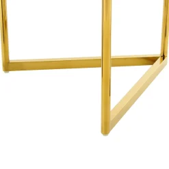 Hocker in Schwarz Samt & Gold Edelstahl - Hulius