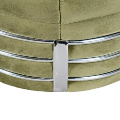 Hocker in Schwarz und Oliv Grün und Silber - Egeta