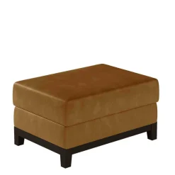 Hocker in Senfgelb Samtbezug - Satira