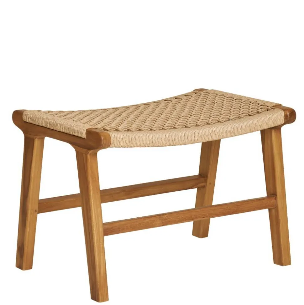 Hocker mit Kordelgeflecht-Sitz - Merlan