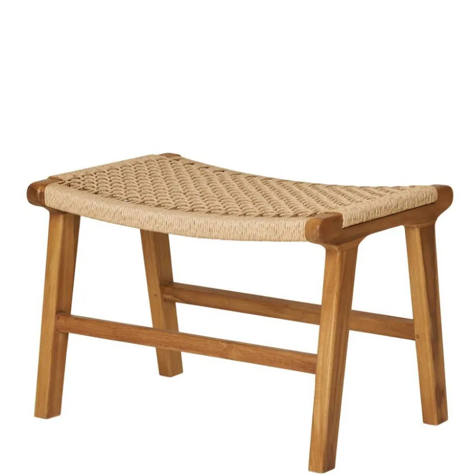 Hocker mit Kordelgeflecht-Sitz - Merlan