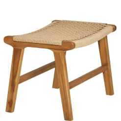 Hocker mit Kordelgeflecht-Sitz - Merlan