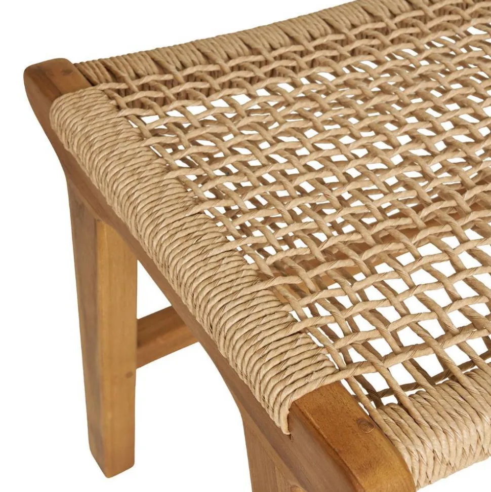 Hocker mit Kordelgeflecht-Sitz - Merlan