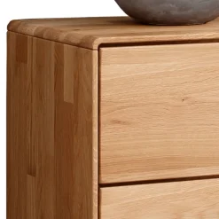 Hohe Holzkommode aus Wildeiche Massivholz - Darcona