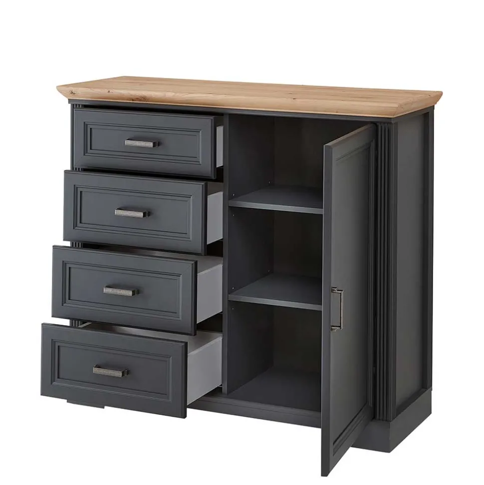 Hohe Kombi-Kommode in Dunkelgrau - Joe