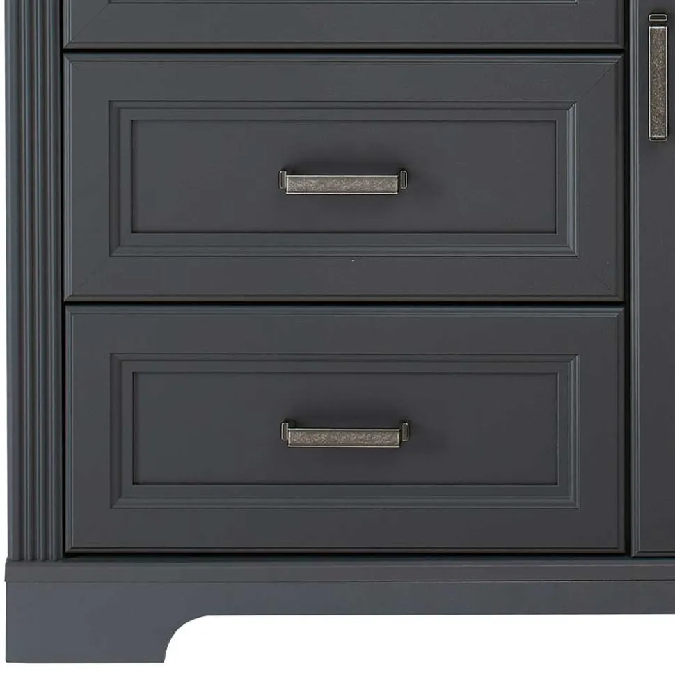 Hohe Kombi-Kommode in Dunkelgrau - Joe