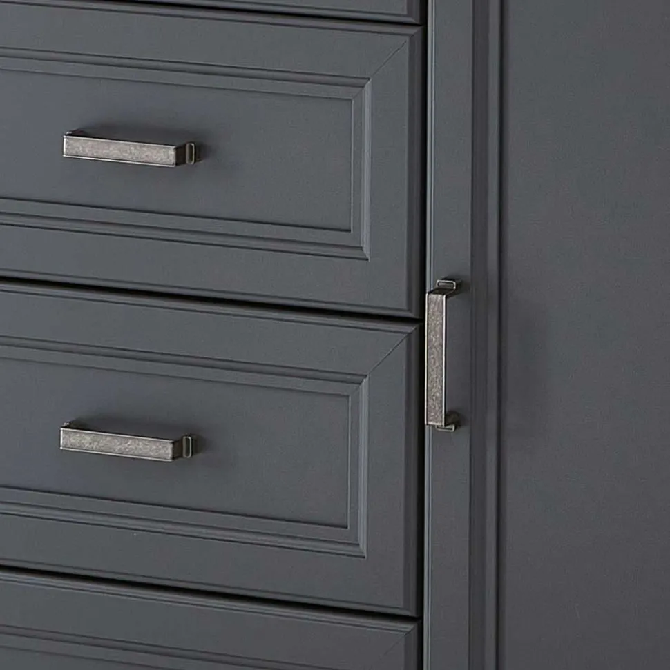 Hohe Kombi-Kommode in Dunkelgrau - Joe