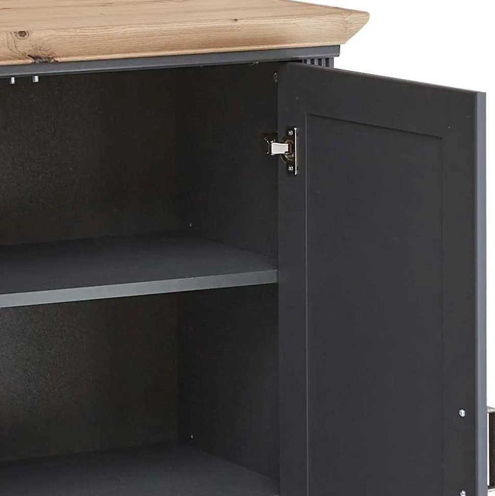 Hohe Kombi-Kommode in Dunkelgrau - Joe