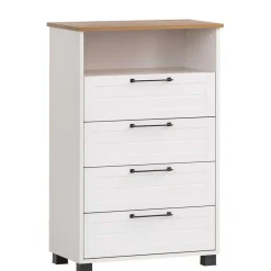 Hohe Kommode mit Fach & vier Schubladen - Goliat