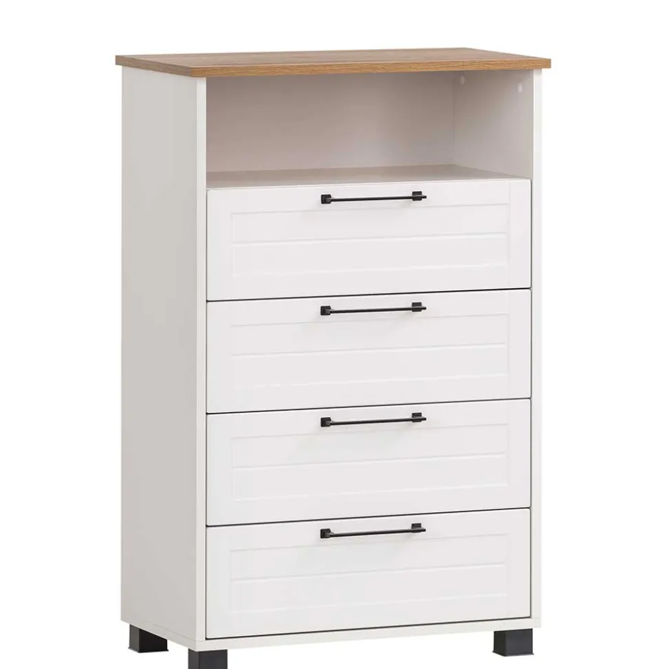 Hohe Kommode mit Fach & vier Schubladen - Goliat