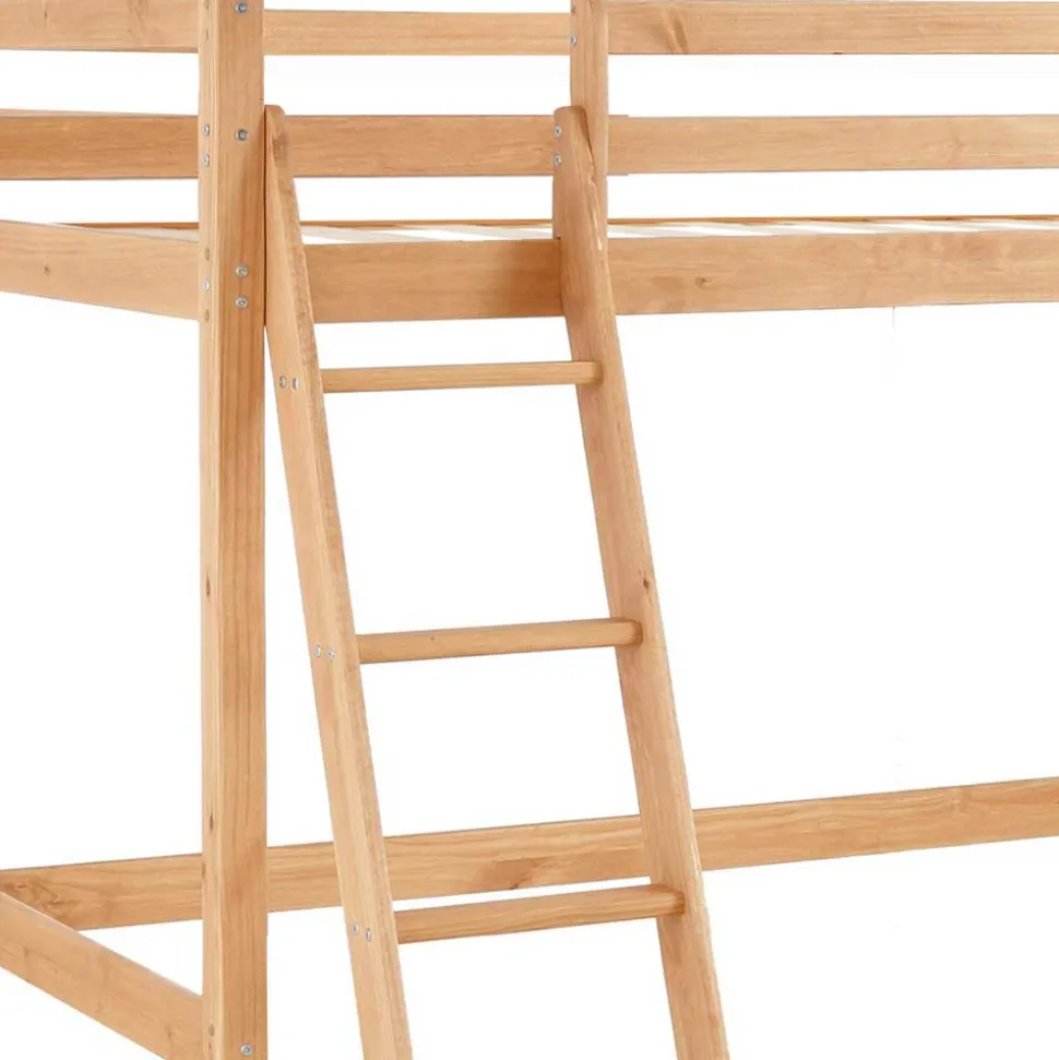 Hohes Hochbett aus Kiefer Massivholz - Usavina