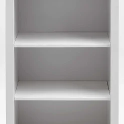 Holz Badregal mit Schublade in Weiß & Grau - Mirandesca