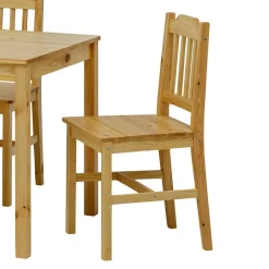 Holz Essgruppe mit vier Sitzplätzen - Sortho (fünfteilig)