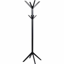 Holz Garderobenständer in Schwarz lackiert - Geskan