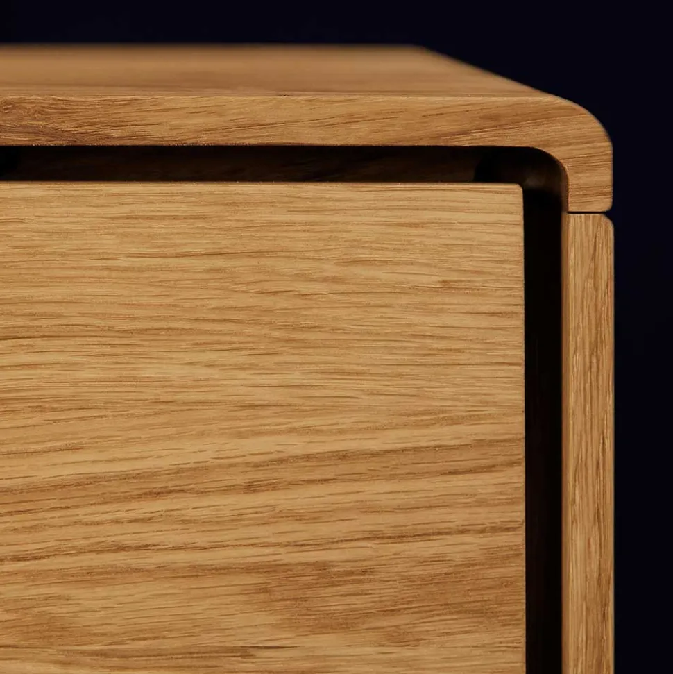 Holz Nachtkommode aus Wildeiche - Eavy