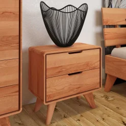 Holz Nachttische mit Schubladen - Junola