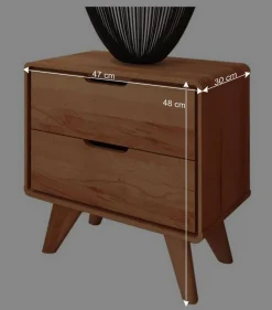 Holz Nachttische mit Schubladen - Junola