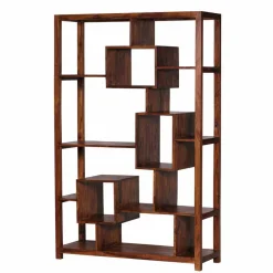 Holz Raumteilerregal Hoslo extravagant gestaltet