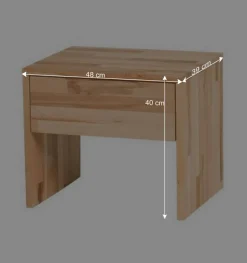 Holzbett Abraham mit Polsterkopfteil (dreiteilig)