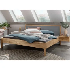 Holzbett aus Wildeiche in 140x200 cm - Martinez