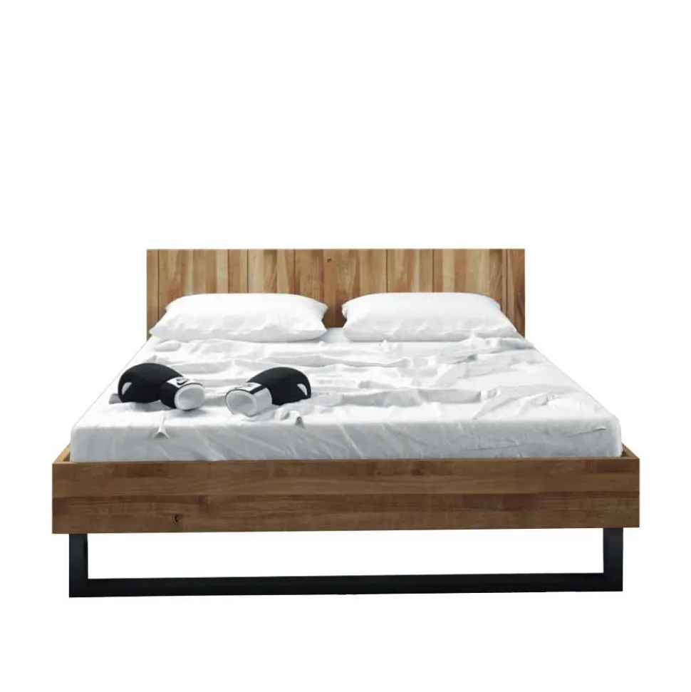 Holzbett Manzey aus Wildeiche Massivholz