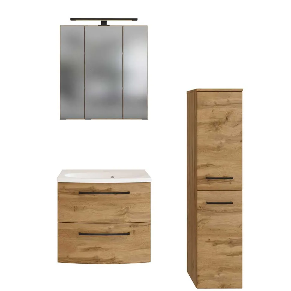 Holzdekor Badausstattung Möbel - Arazony (dreiteilig)