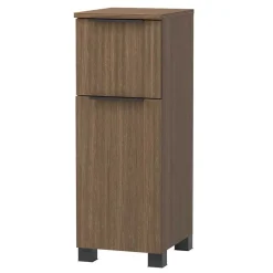 Holzdekor Badeinrichtung in Eiche Dunkel - Ucaida (vierteilig)