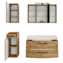 Holzdekor Badezimmermöbel Kombi - Arazony (vierteilig)