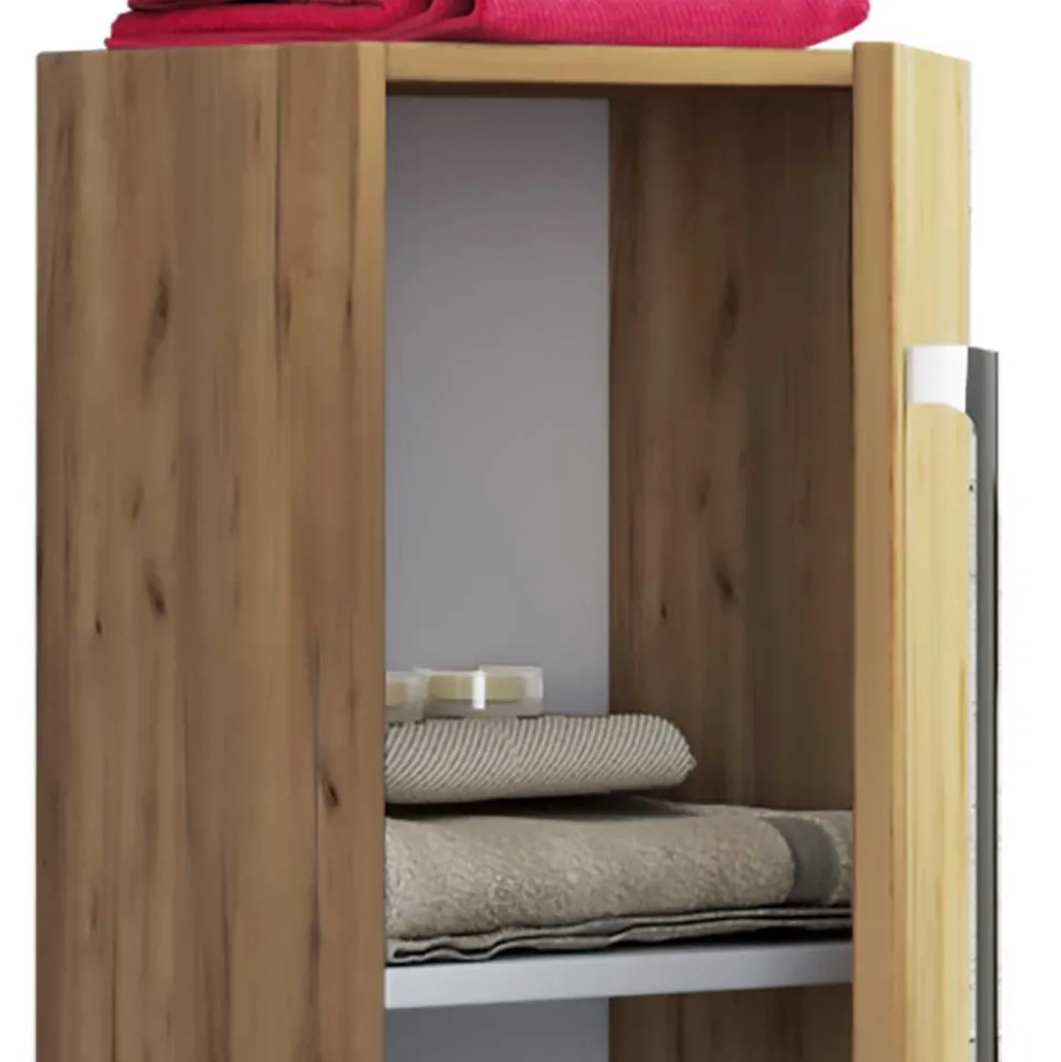 Holzoptik Badezimmer Möbel - Karin (vierteilig)