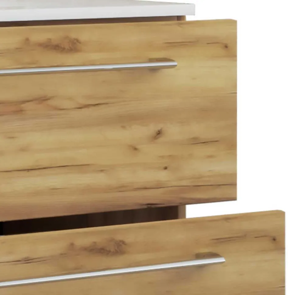 Holzoptik Badezimmer Möbel - Karin (vierteilig)