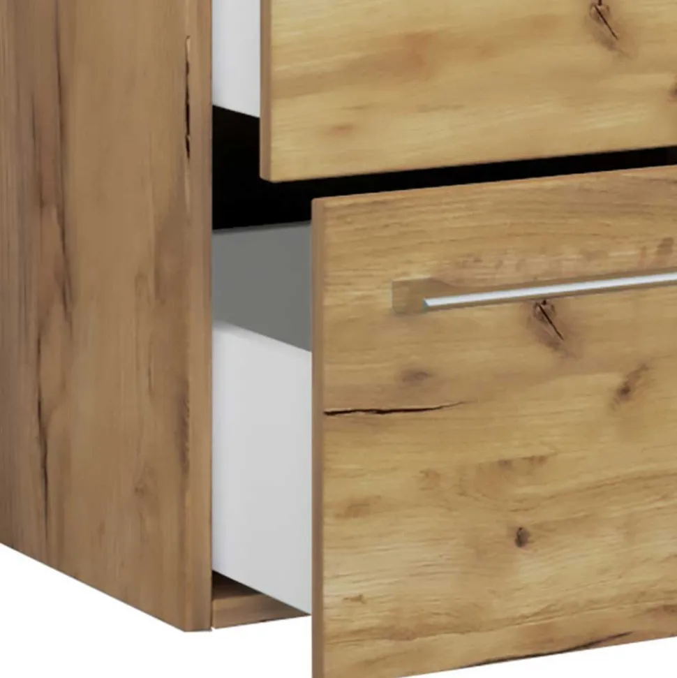 Holzoptik Badezimmer Möbel - Karin (vierteilig)