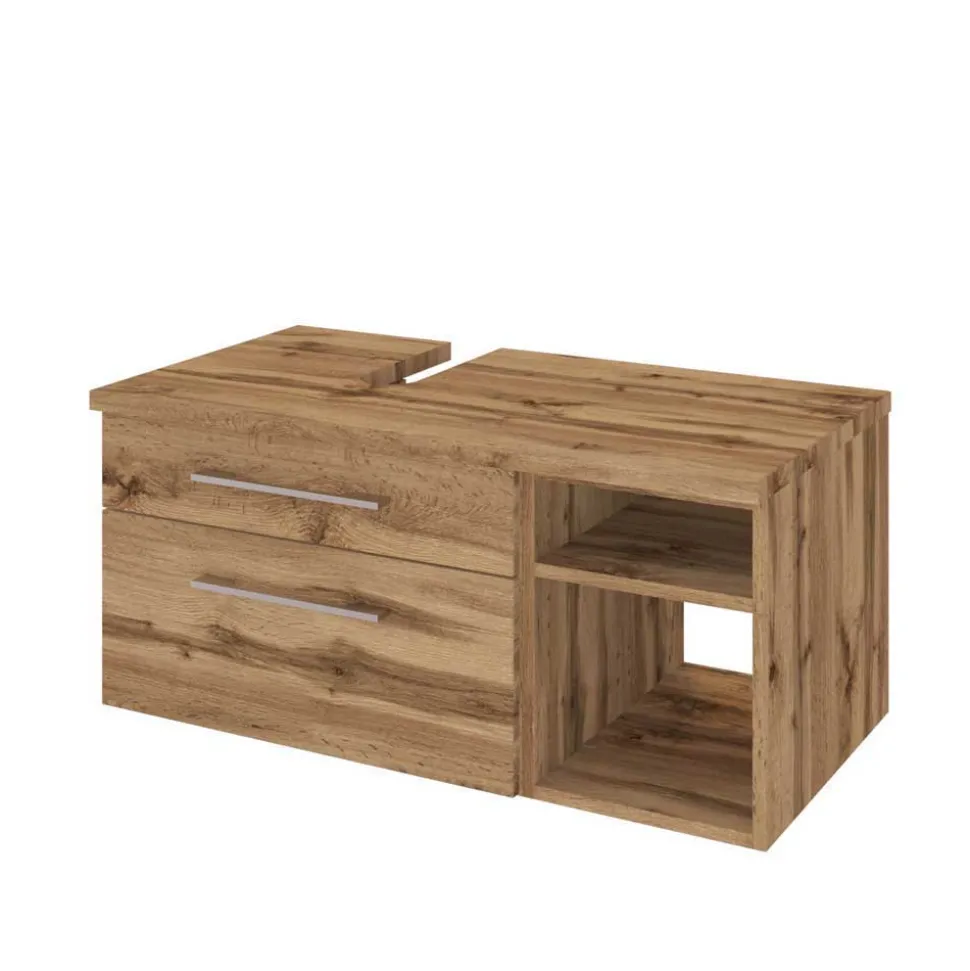 Holzoptik Badmöbel für die Wand - Userina (sechsteilig)