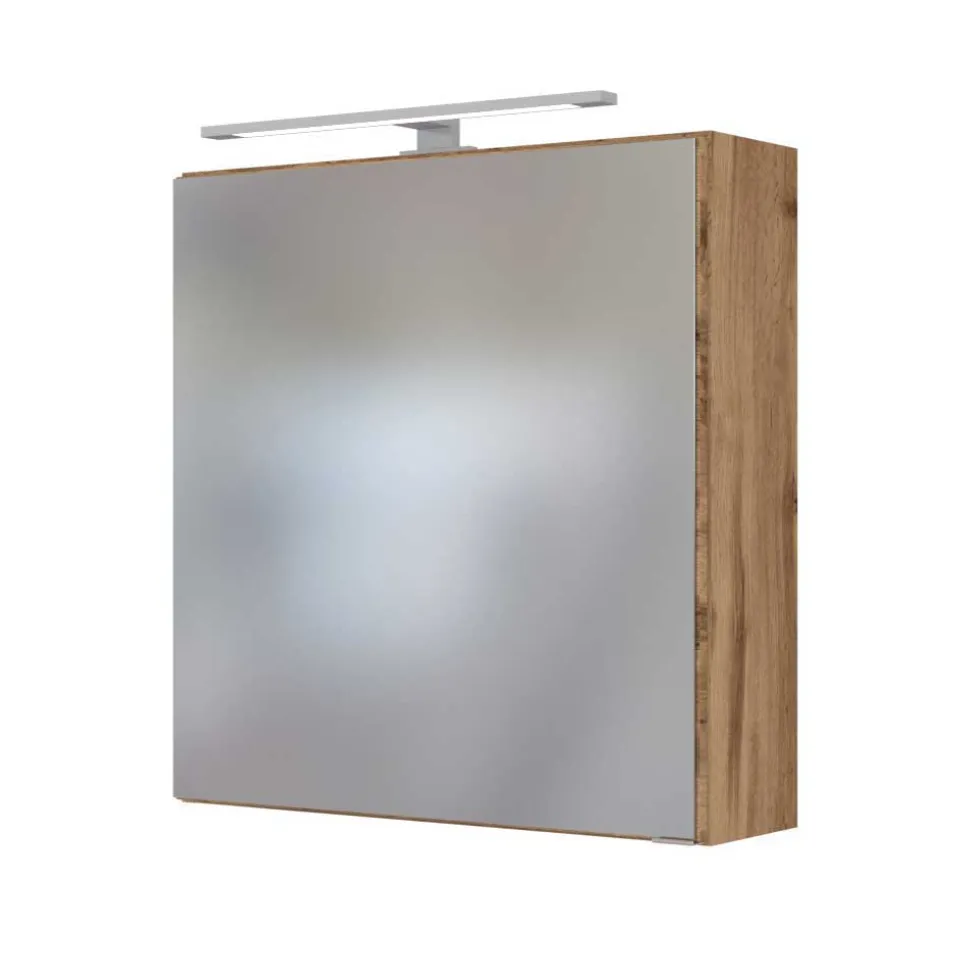 Holzoptik Badmöbel für die Wand - Userina (sechsteilig)