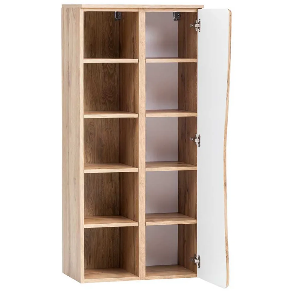 Holzoptik Badmöbel mit Baumkante - Tofias (dreiteilig)