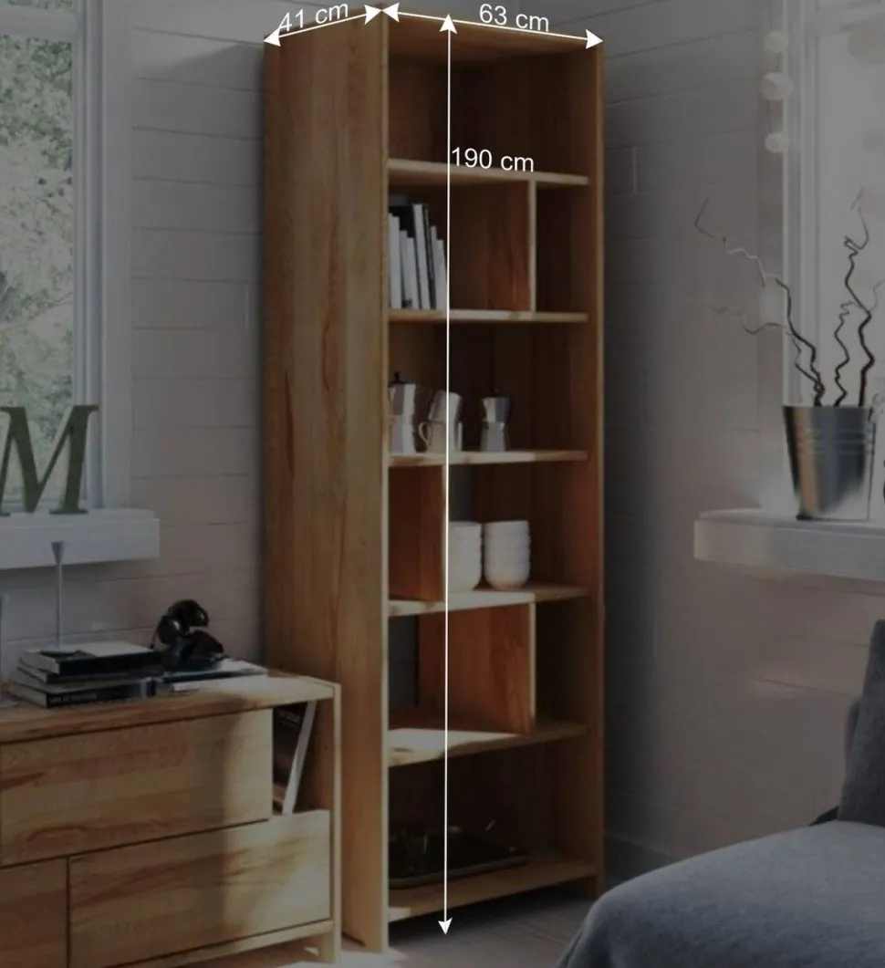 Holzregal Salomonia aus Kernbuche Massivholz