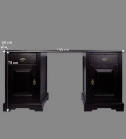 Holzschreibtisch Islando aus Akazie Massivholz