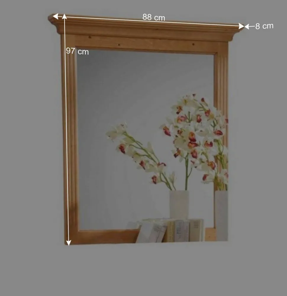 Holzspiegel Rimino aus Fichte Massivholz