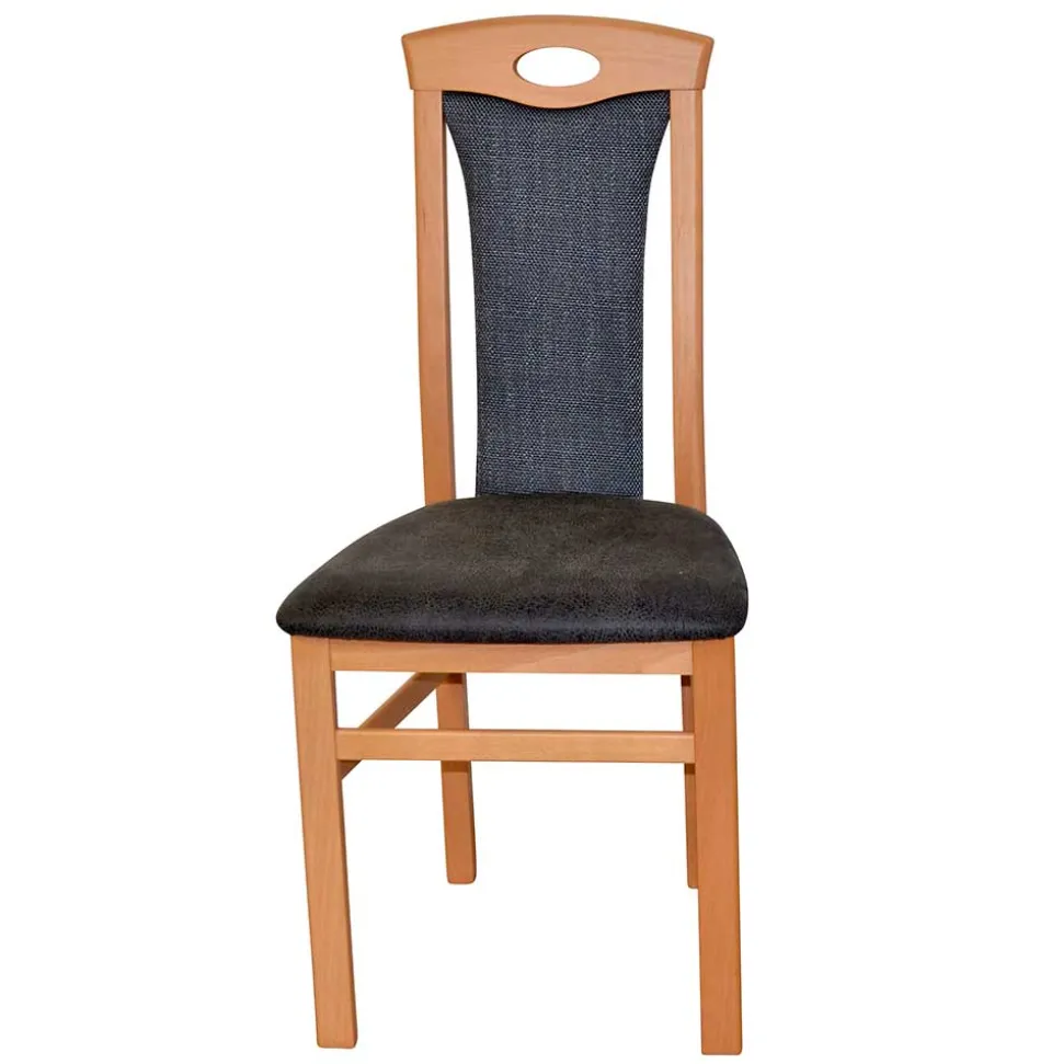 Holzstühle in Buche & Anthrazit - Moyico (2er Set)