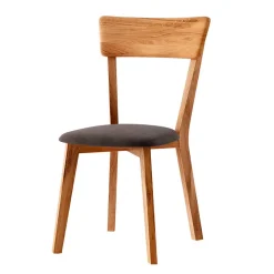 Holzstuhl mit Polstersitz aus Wildeiche Massivholz - Tembreno
