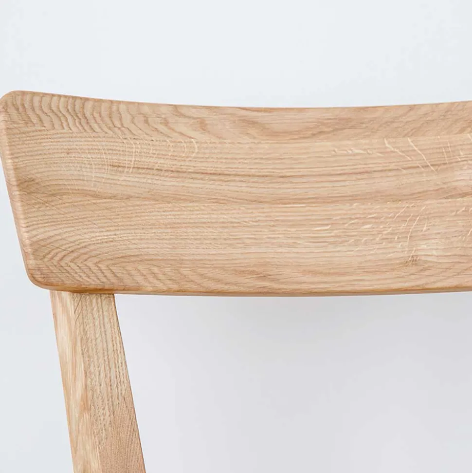 Holzstuhl mit Polstersitz aus Wildeiche Massivholz - Tembreno