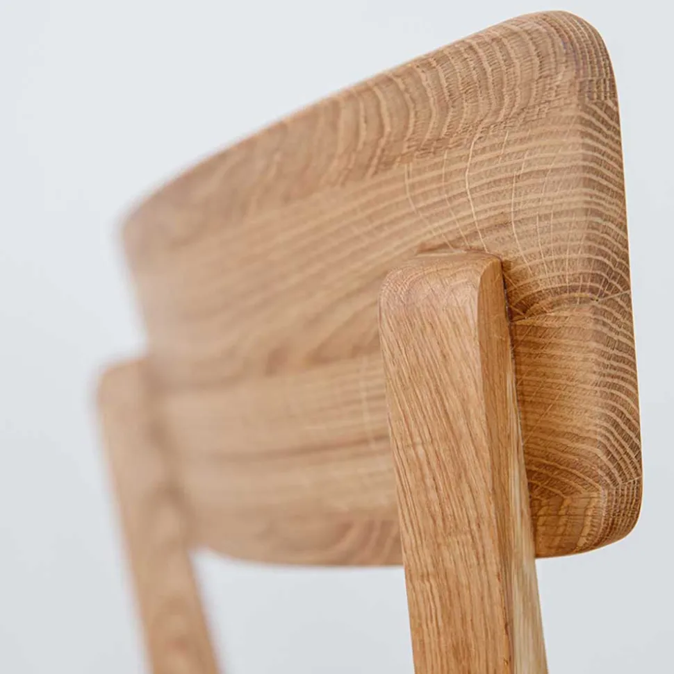 Holzstuhl mit Polstersitz aus Wildeiche Massivholz - Tembreno