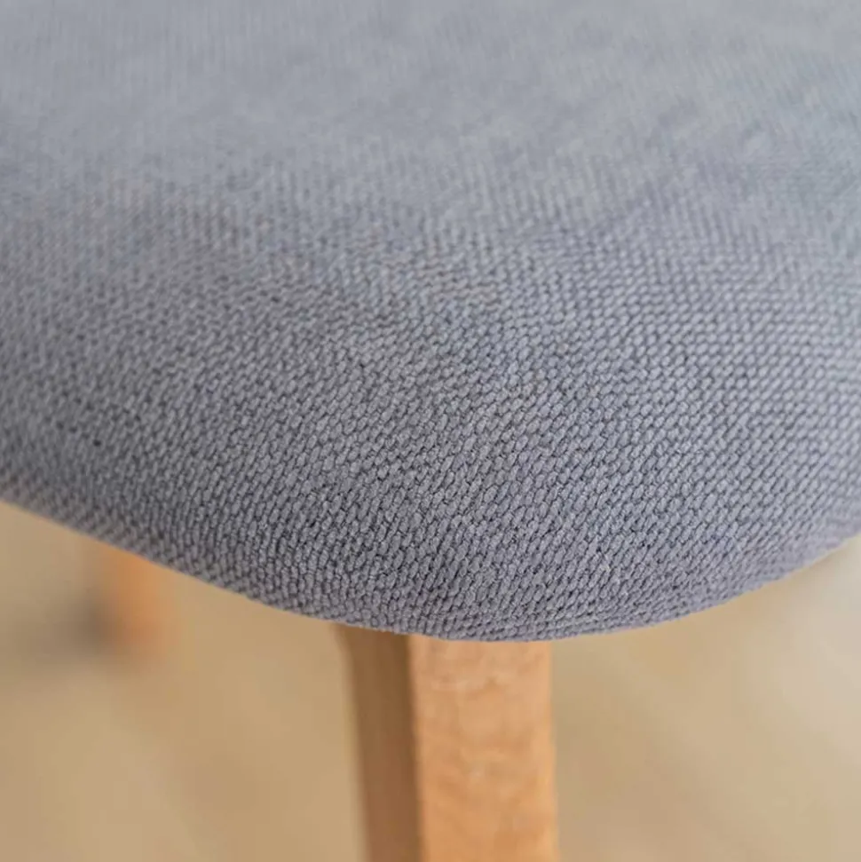 Holzstuhl mit Polstersitz aus Wildeiche Massivholz - Tembreno