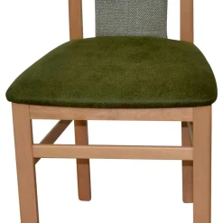 Holzstuhl mit Polsterung in Grün - Regnia (2er Set)