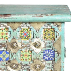 Holztruhe dekorativ mehrfarbig gestaltet - Zinatella