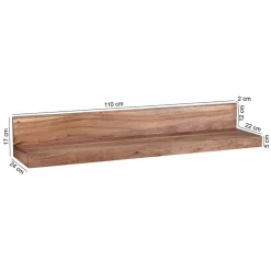 Holz-Wandboard Vislan in L-Form